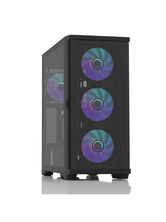 Zalman Z10 Duo kompyuter korpusi, RGB, 4 ventilyator to'plamda, Mesh paneli + shisha