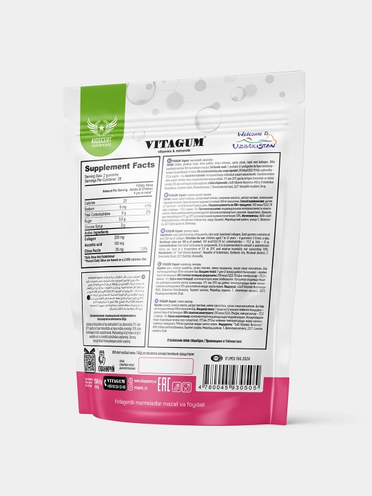 Vitagum Organic Kollagen, marmelad Halol