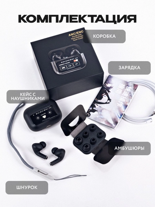 Simsiz quloqchinlar, "Pods Pro 2 ANC", ekran, display bilan