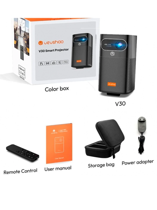 Byintek V30 + 1080p TOF lazerli avtofokus LED chiroq Android 9 - 