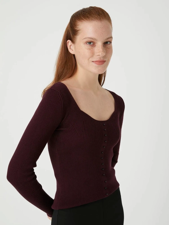 Olxo‘ri rangidagi pulover Love my body - 