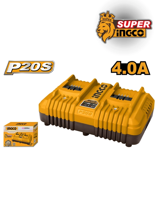 Ikki tomonlama zaryadlovchi INDUSTRIAL 2x21B, 2A*h INGCO FCLI2034