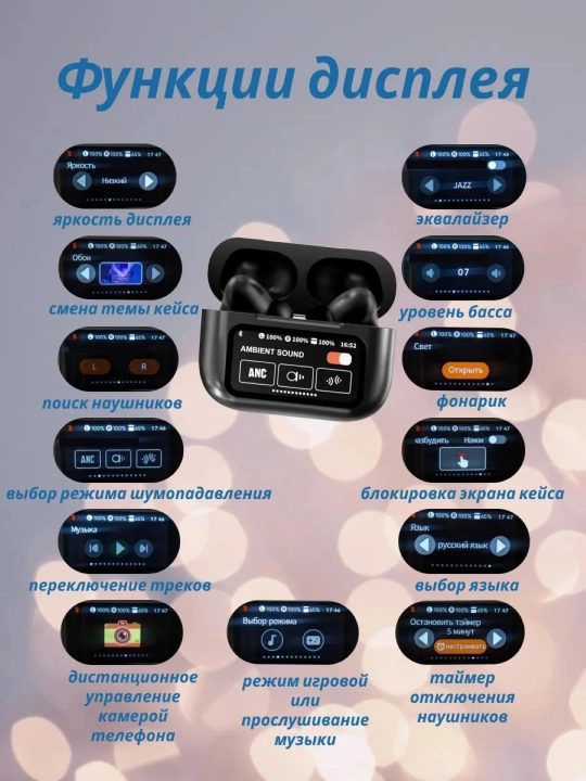 Simsiz quloqchinlar, "Pods Pro 2 ANC", ekran, display bilan