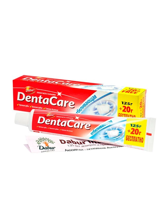 Зубная паста Dabur DentaCare, отбеливающая, комплексная защита, травяная, 145 г