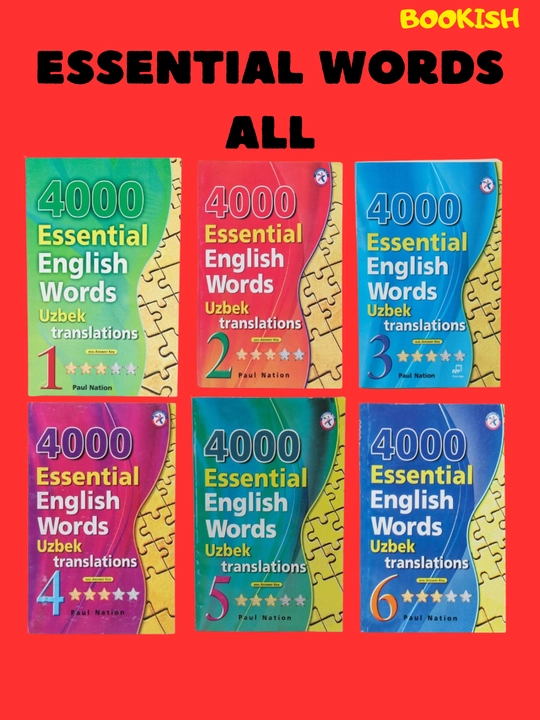 4000 essential english words 1, 2, 3, 4, 5, 6, Uzbek translations