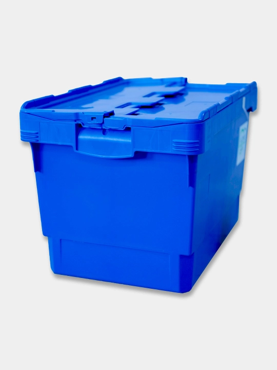 Plastik qopqoqli yashik, konteyner, savat - 