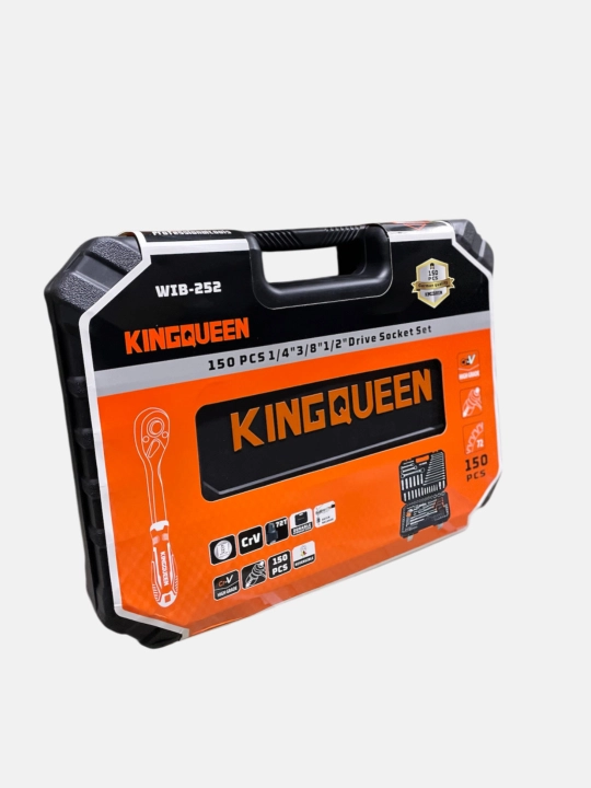 Набор ключей KINGQUEEN 1/4,3/8,1/2 150 шт, 72 трещотки для автомобиля и дома