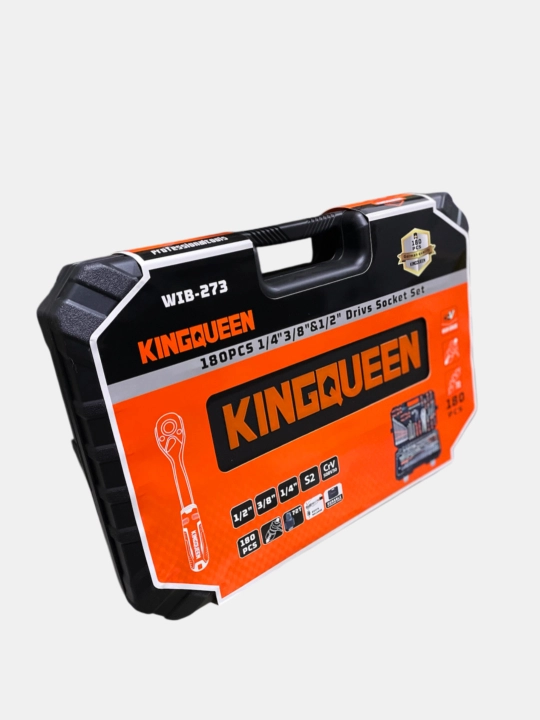 Набор ключей KINGQUEEN 1/4,3/8,1/2 180 шт, 72 трещотки для автомобиля и дома