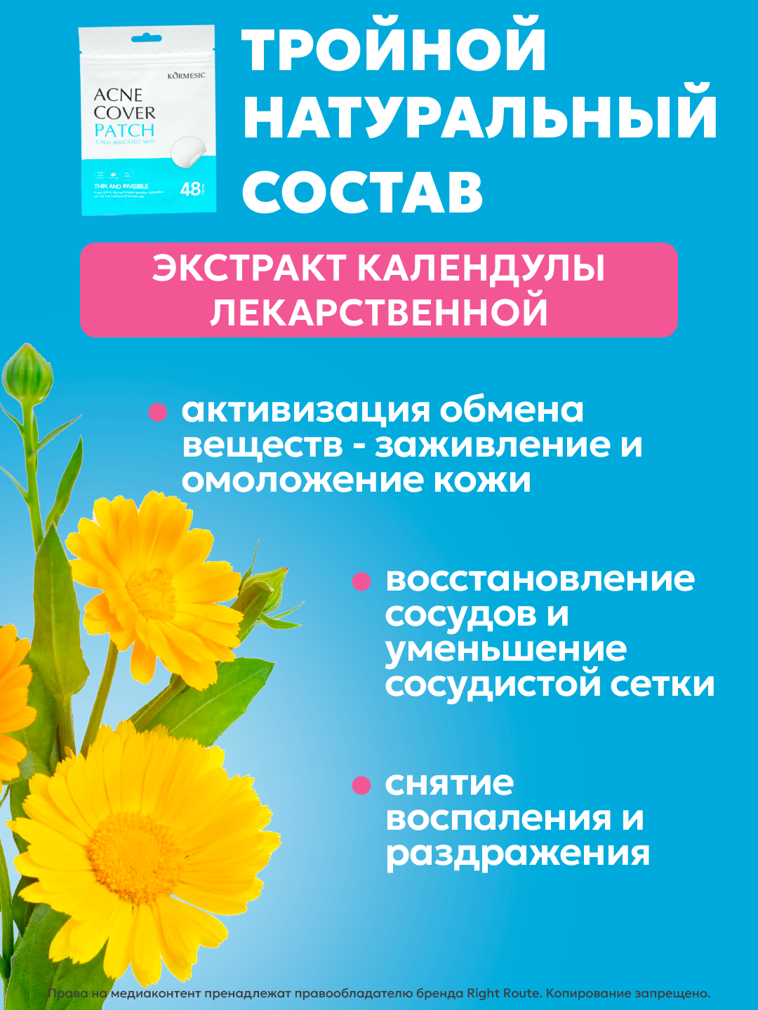 Патчи от черных точек, прыщей и акне, ультратонкие, из натуральных растений, 48 шт