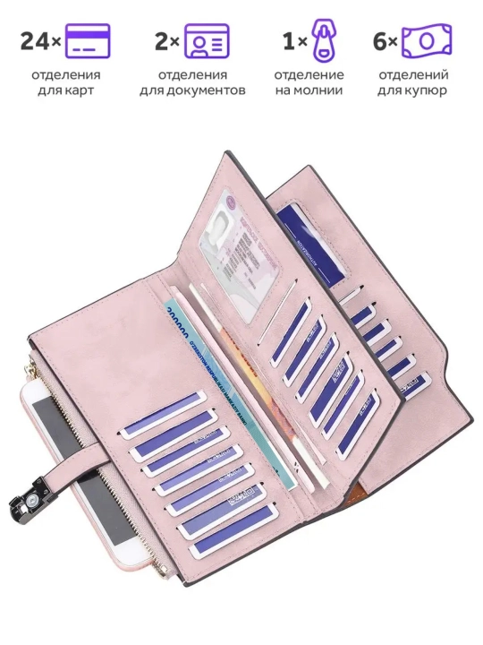 Портмоне женское для карт и денег Baellerry Femme 2355