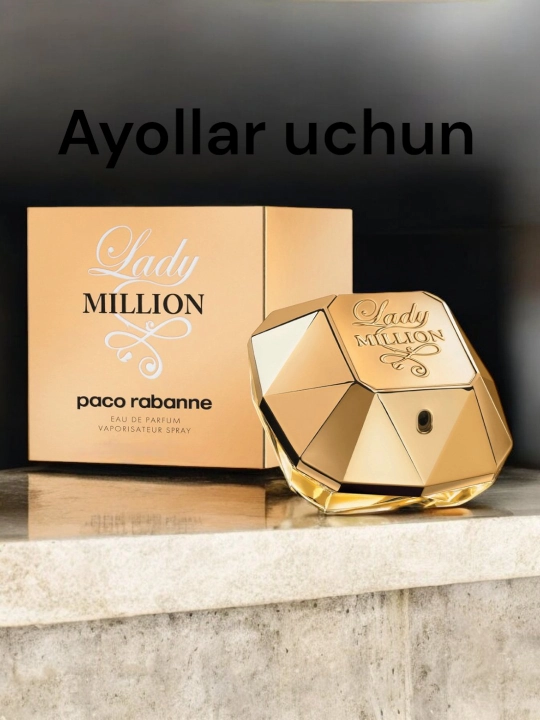 Ayollar uchun ajoyib sovg'a parfyumlanga suv Lady Million, 80 ml - 