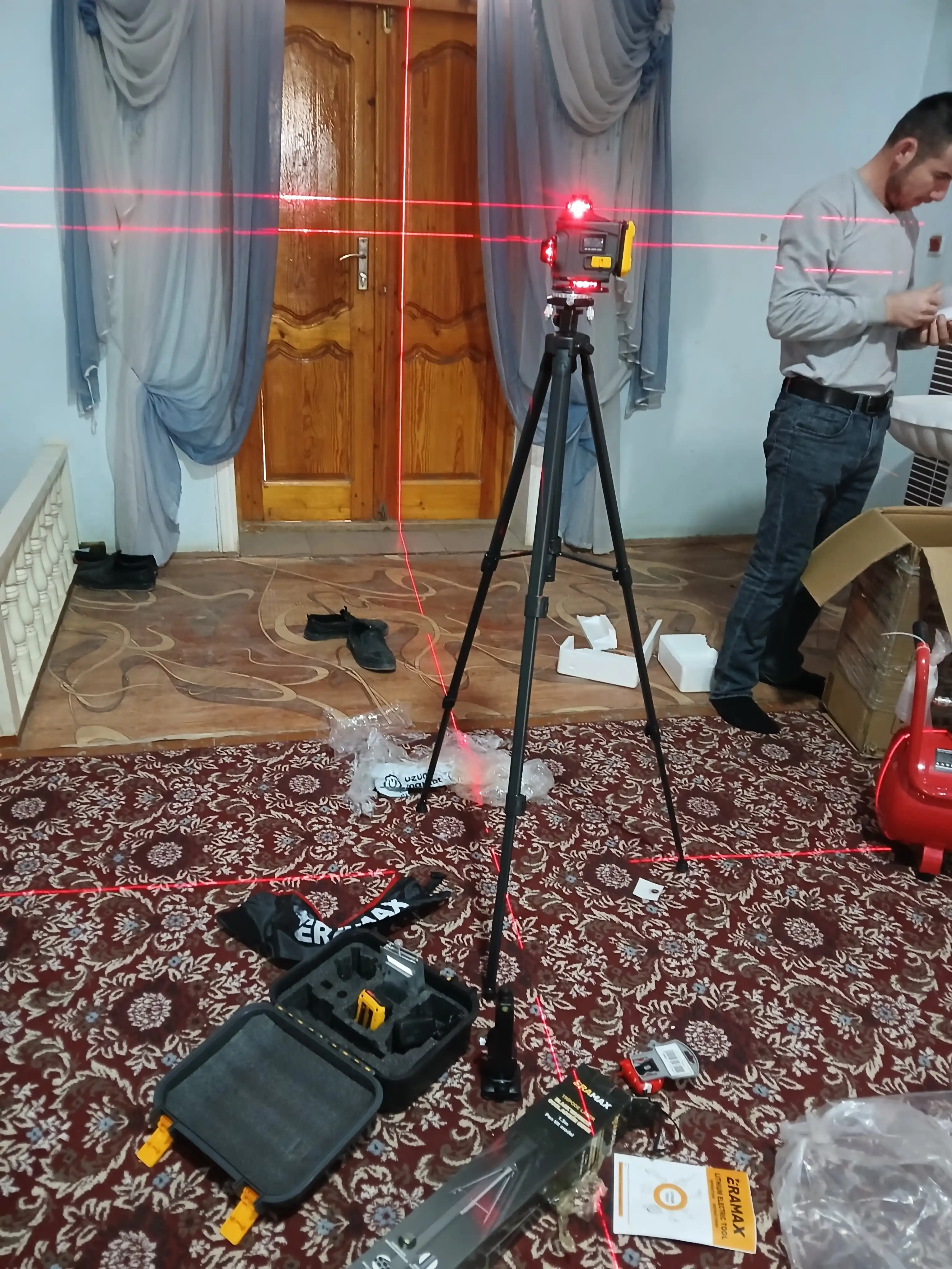 EraMAx ER-L2 -L1 360 lazer daraja shtativ bilan 4D darajasi tripod, 360 daraja lazer