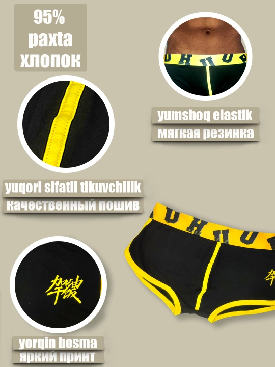 Erkaklar trusiklari, bokserlar, paxta