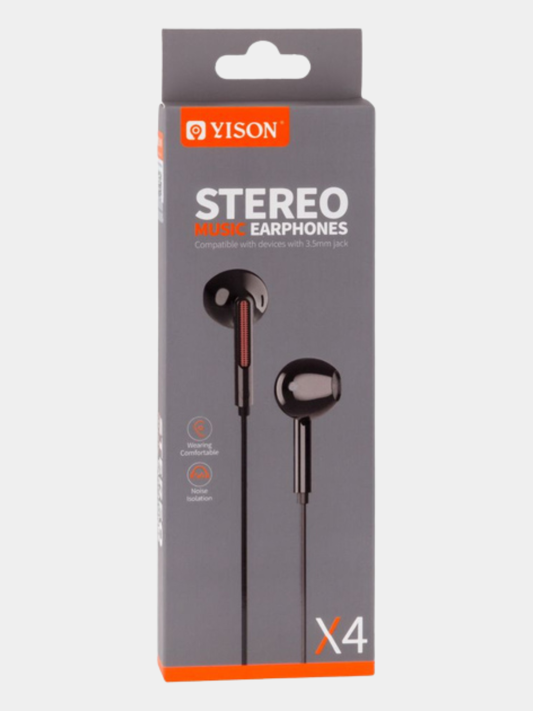 Simli quloqchinlar Yison X1, Yison X4  Stereo MUSIC EARPHONES, mikrofoni bilan, 3.5 mm - 