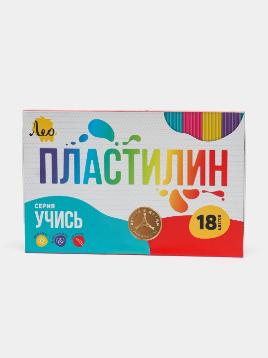 Классический пластилин для детей - Лео, "Учись" 6, 8, 10, 12, 16 и 18 цветов