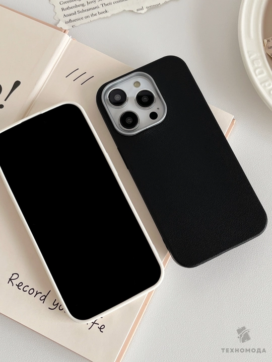 Чехол с кожаной текстурой для iPhone 11, 12, 13, 14, 15, 16 Plus, Mini, Pro, Pro Max