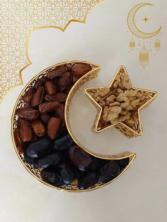 Muborak Ramazon bayrami uchun, oy va yulduz shaklida dekarativ idishlar,shirinliklar uchun