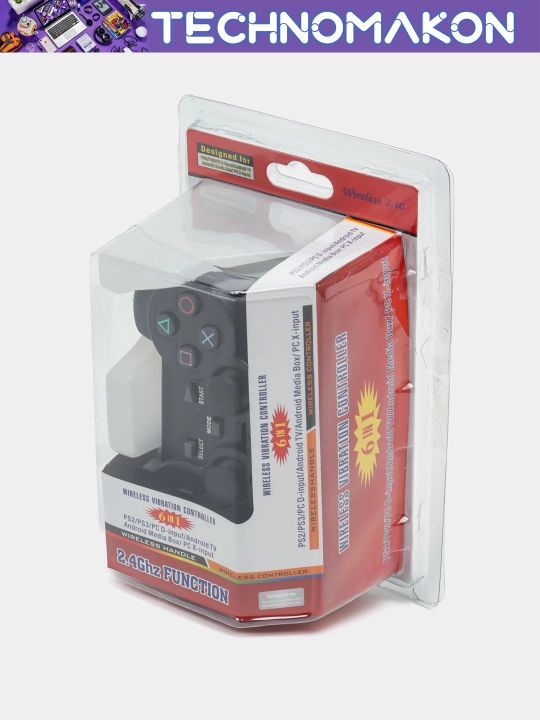 Геймпад Wireless Vibration controller, 6 в 1 джойстик, PS2, PS3, PC, Android