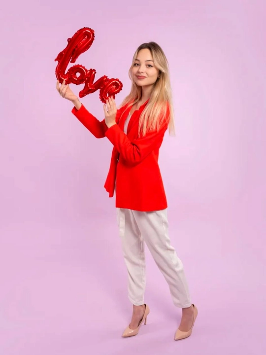 Воздушный шар LOVE, большое красное сердце, фотозона на свадьбу, день влюбленных