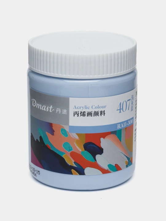 Bankadagi akril bo'yog'i Dmast Deli RA11-300-407 Light Grey Blue, 300 ml - 