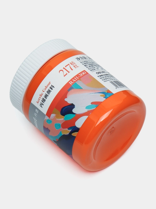 Краска акриловая в банке Dmast Deli RA11-300-217 Orange Red, 300 мл