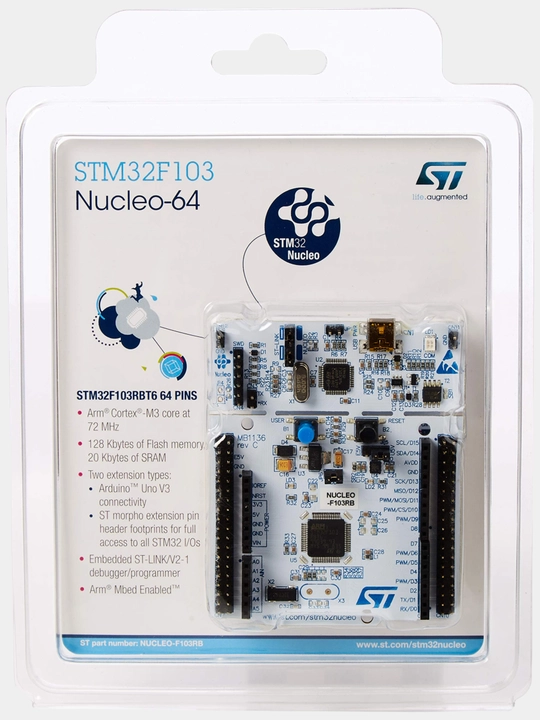 STM32F103 Nucleo-64 disk raskadrovka platasi