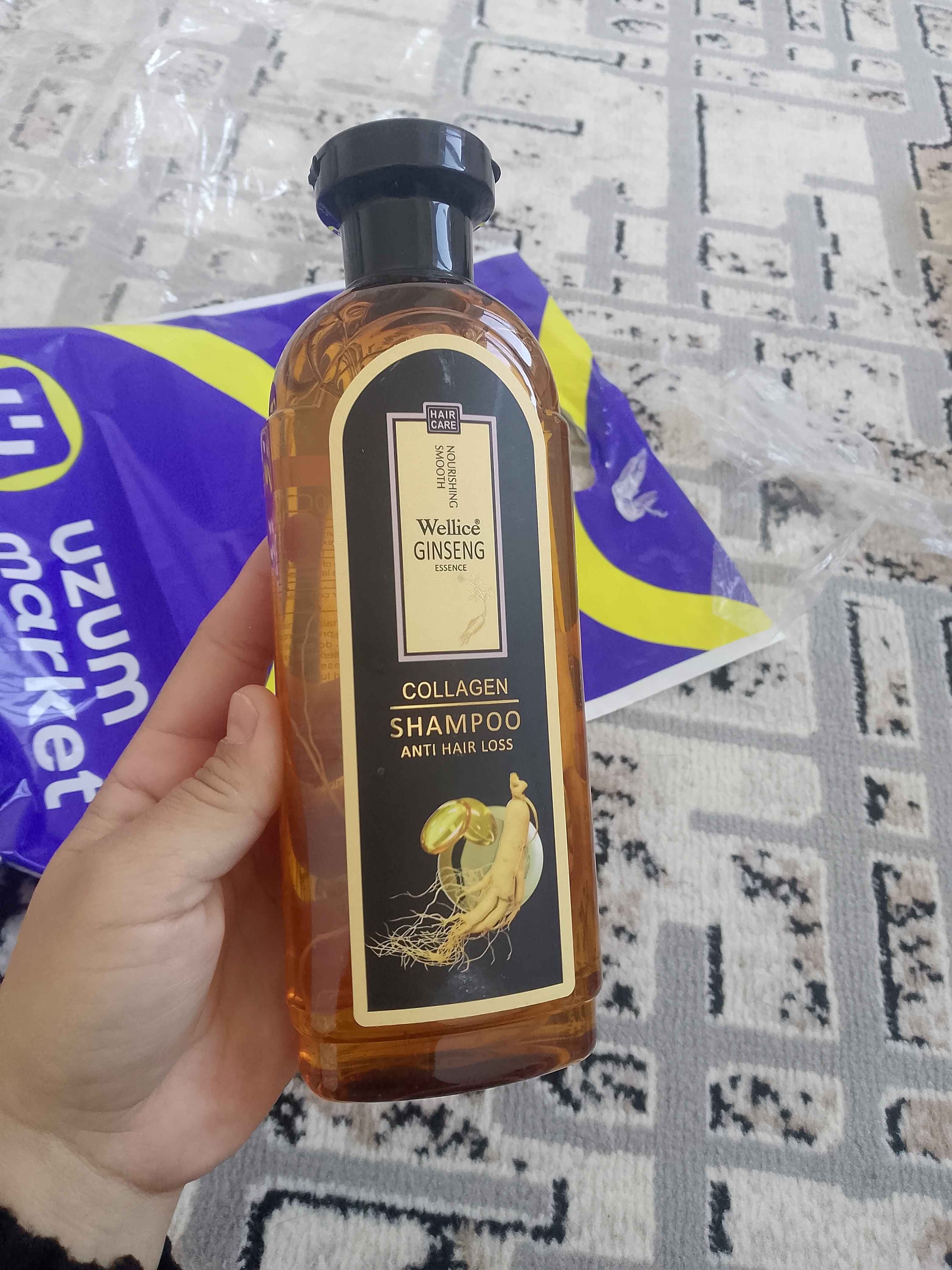 Shampun jenshenli Wellice Ginseng Collagen, sochlar tukilishiga qarshi, 420 ml