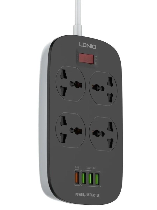 Удлинитель с сетевым фильтром: 3 порта USB и Type-C4 розетки