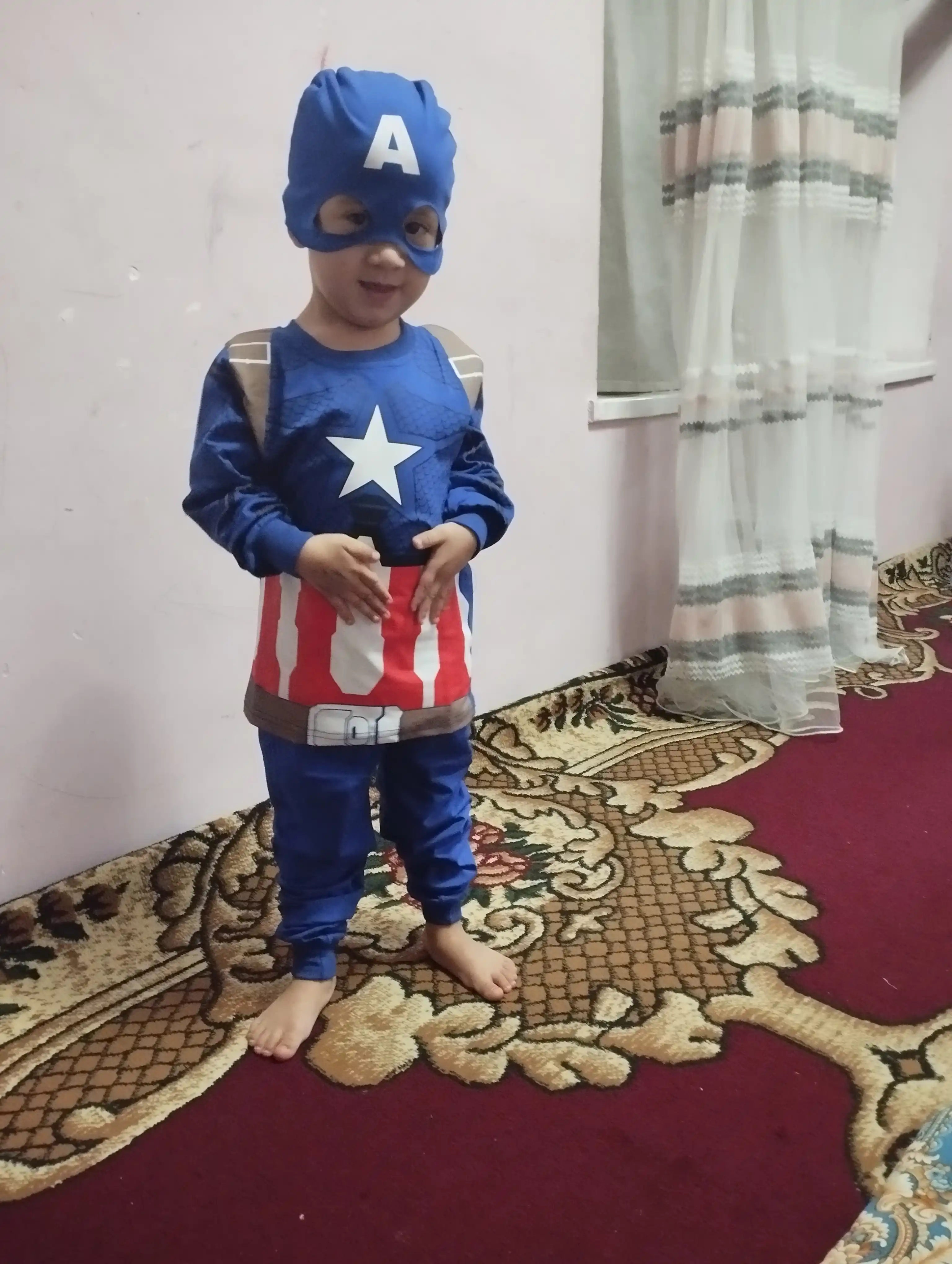 Kapitan Amerika super qahramon kostyumi, paxta matodan o'rgimchak odam