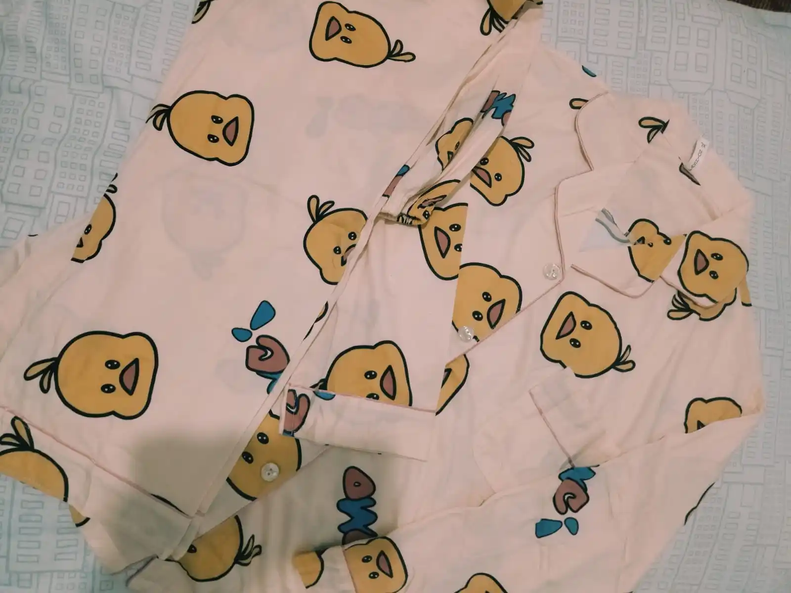 Pijama ayollar uchun, ikki qismli to'plam, kofta va shimlar