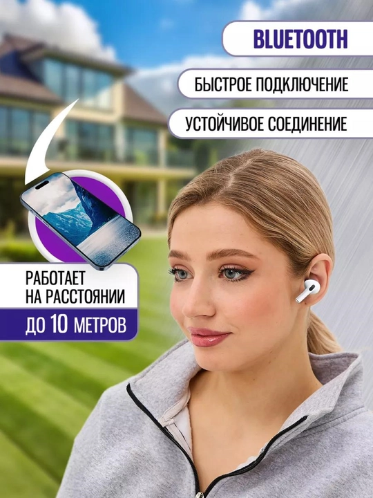 Air Pro simsiz quloqchinlar, mikrofon va ichki kanallar bilan