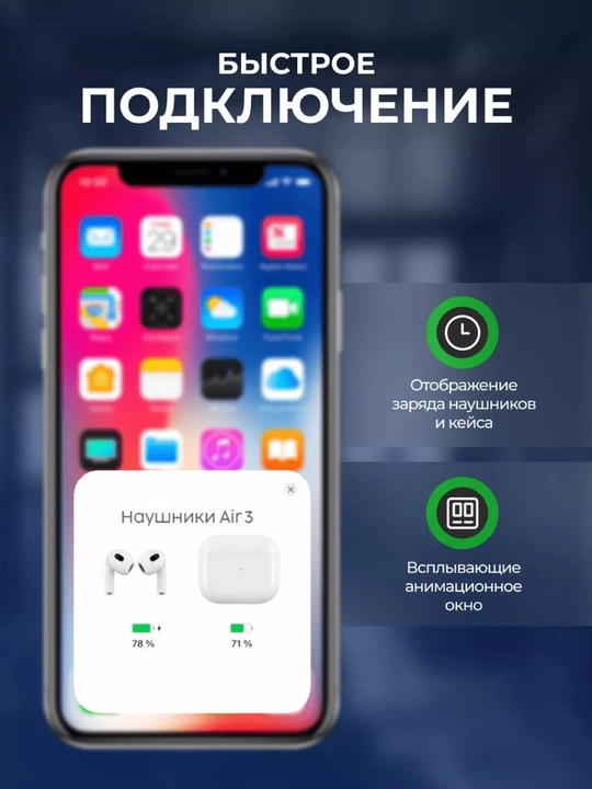 Air Pro simsiz quloqchinlar, mikrofon va ichki kanallar bilan