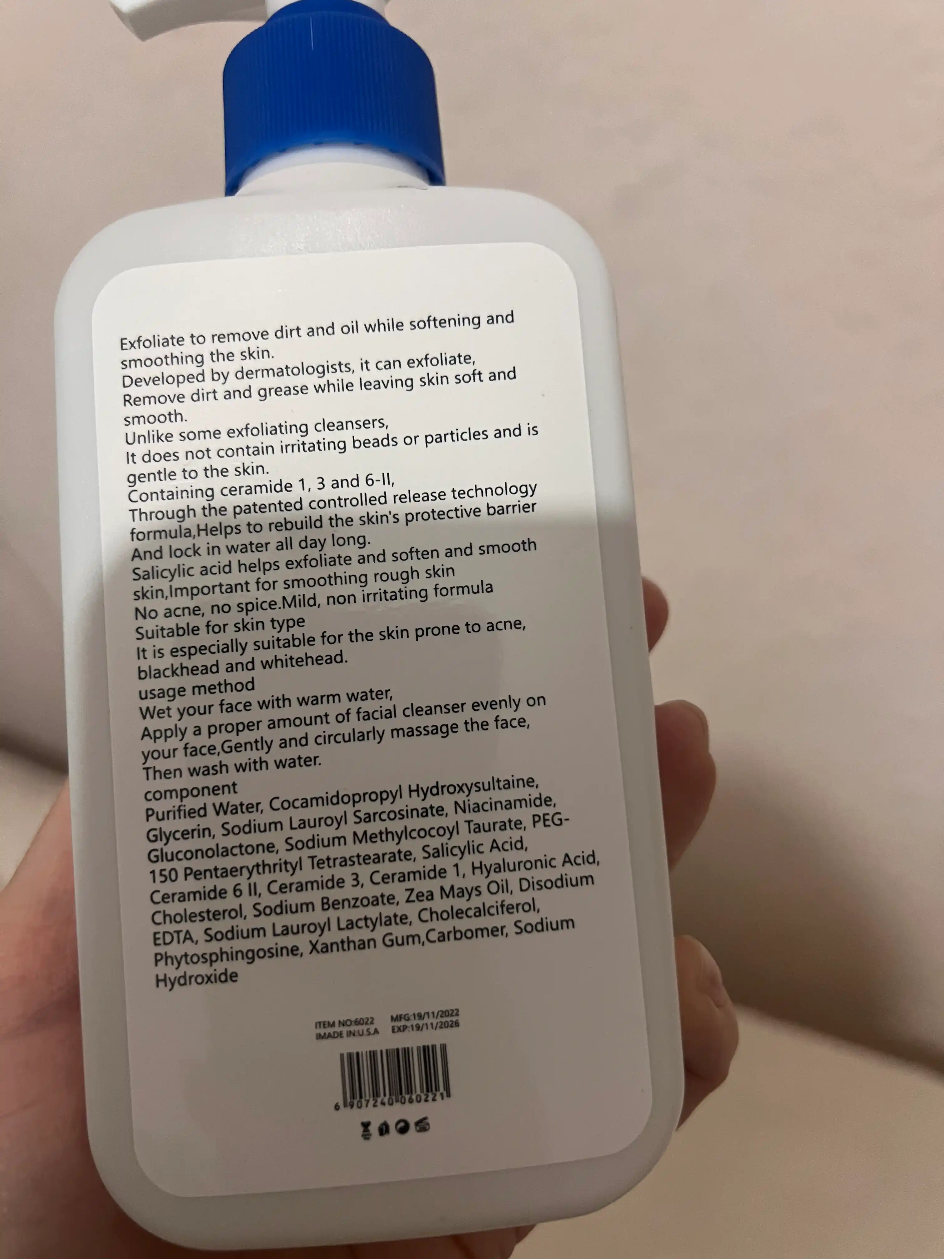 Namlovchi va tozalovchi ko'pik yuz uchun, 237 ml