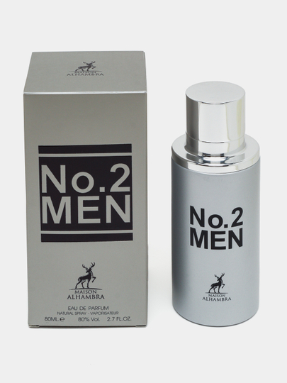 Парфюмерная вода для мужчин NO.2 MEN Alhambra, 80 мл, Дубай - 