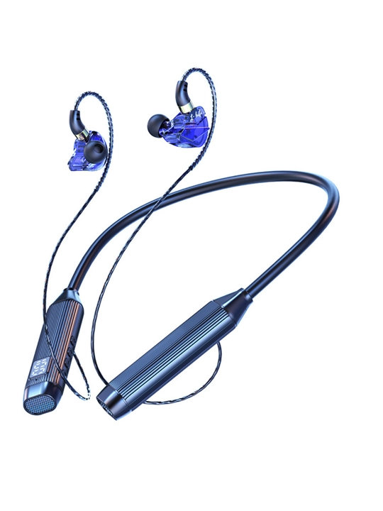 Simsiz sport minigarnituralari, bo'yin jantali, raqamli displey, Bluetooth BT-107, magnit