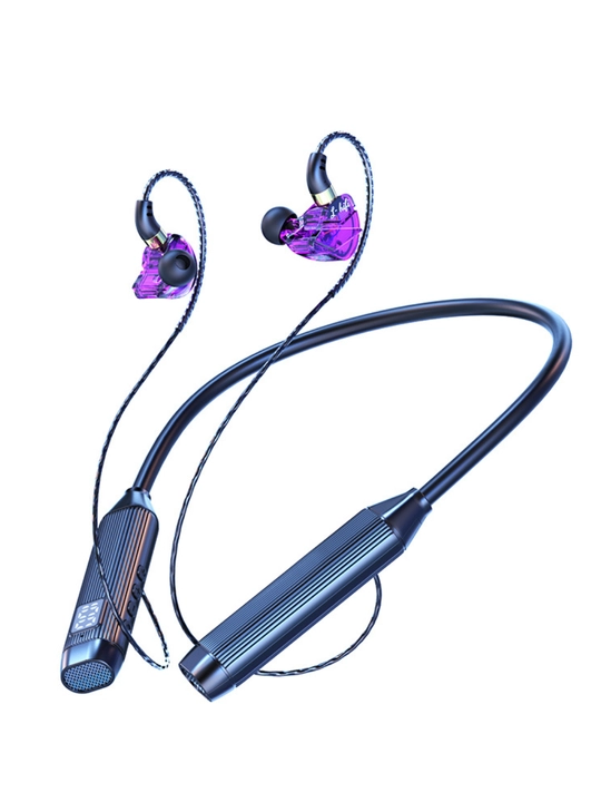 Simsiz sport minigarnituralari, bo'yin jantali, raqamli displey, Bluetooth BT-107, magnit