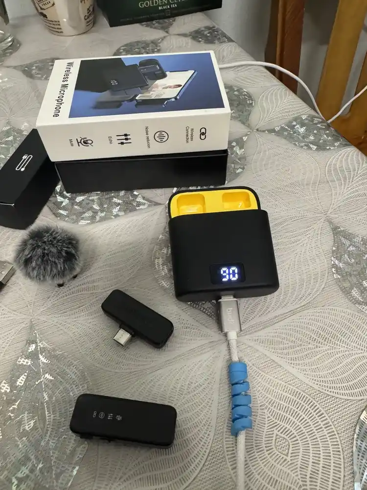 Simsiz telefon mikrofoni, shovqinni bosuvchi, iPhone va Android uchun, petlichka