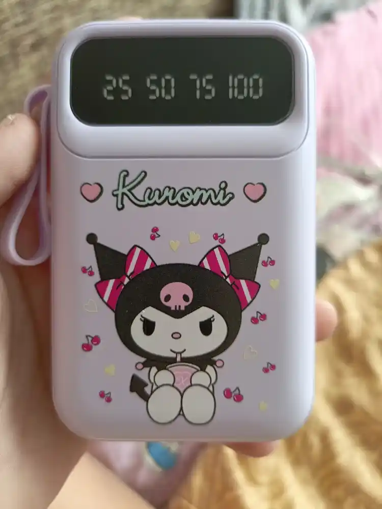 Jazibali PowerBank Hello Kitty, Kuromi, Cinnamonroll, Melody, 10000mAh, 4 ta kabel bilan