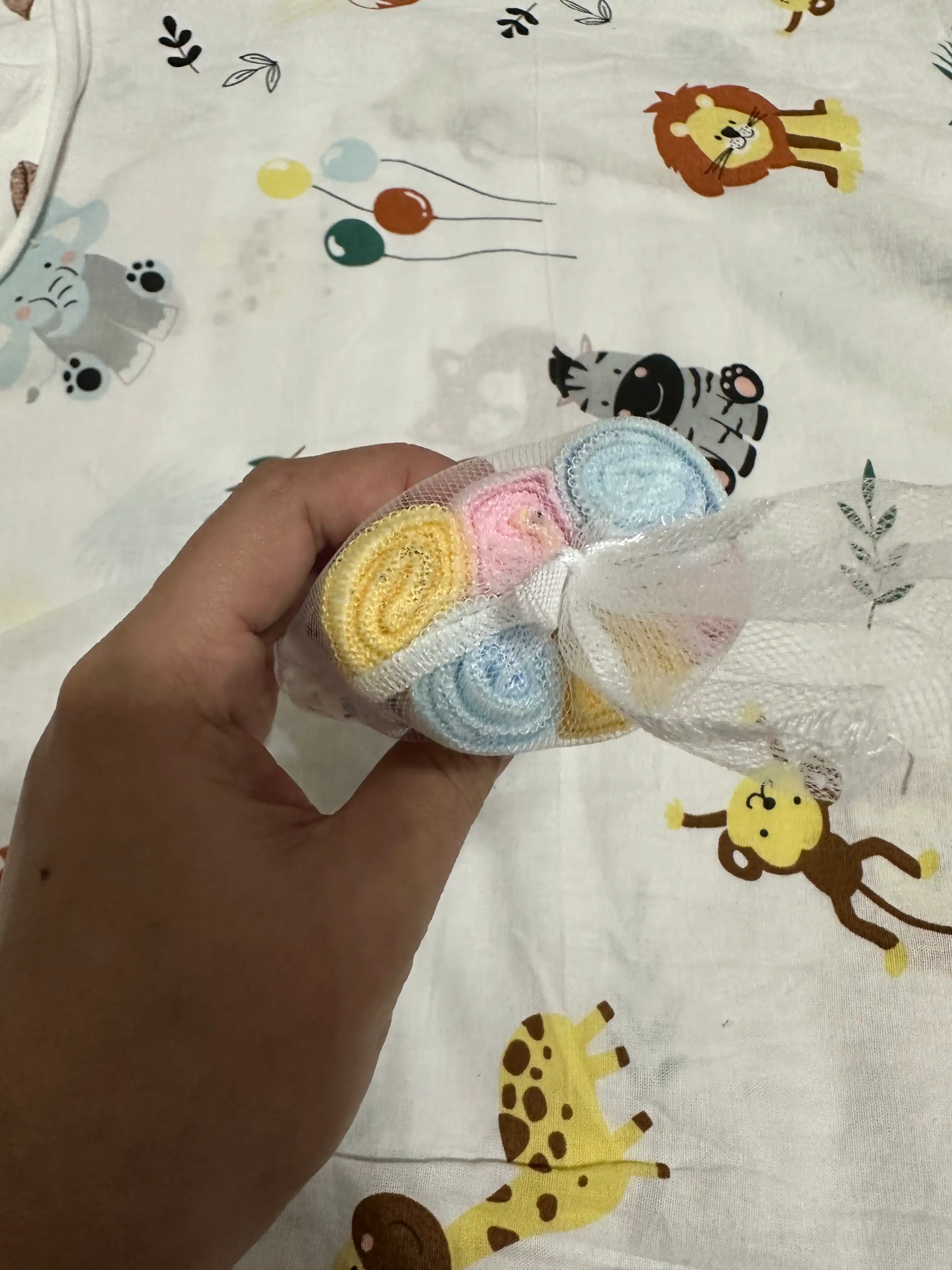 Yangi tugilgan chaqaloqlar uchun kop martalik salfetkalar, dasrmol 100% XB mato, 6 dona