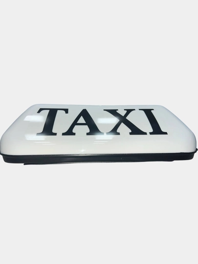 Знак такси, желтый и белый, большой и маленький — SAMAVTO-TAXI-БЕЛЫЙ