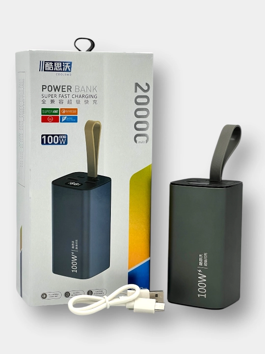 Powerbank 20 000 мАч, внешний аккумулятор с быстрой зарядкой Super Fast Charging K20Pro