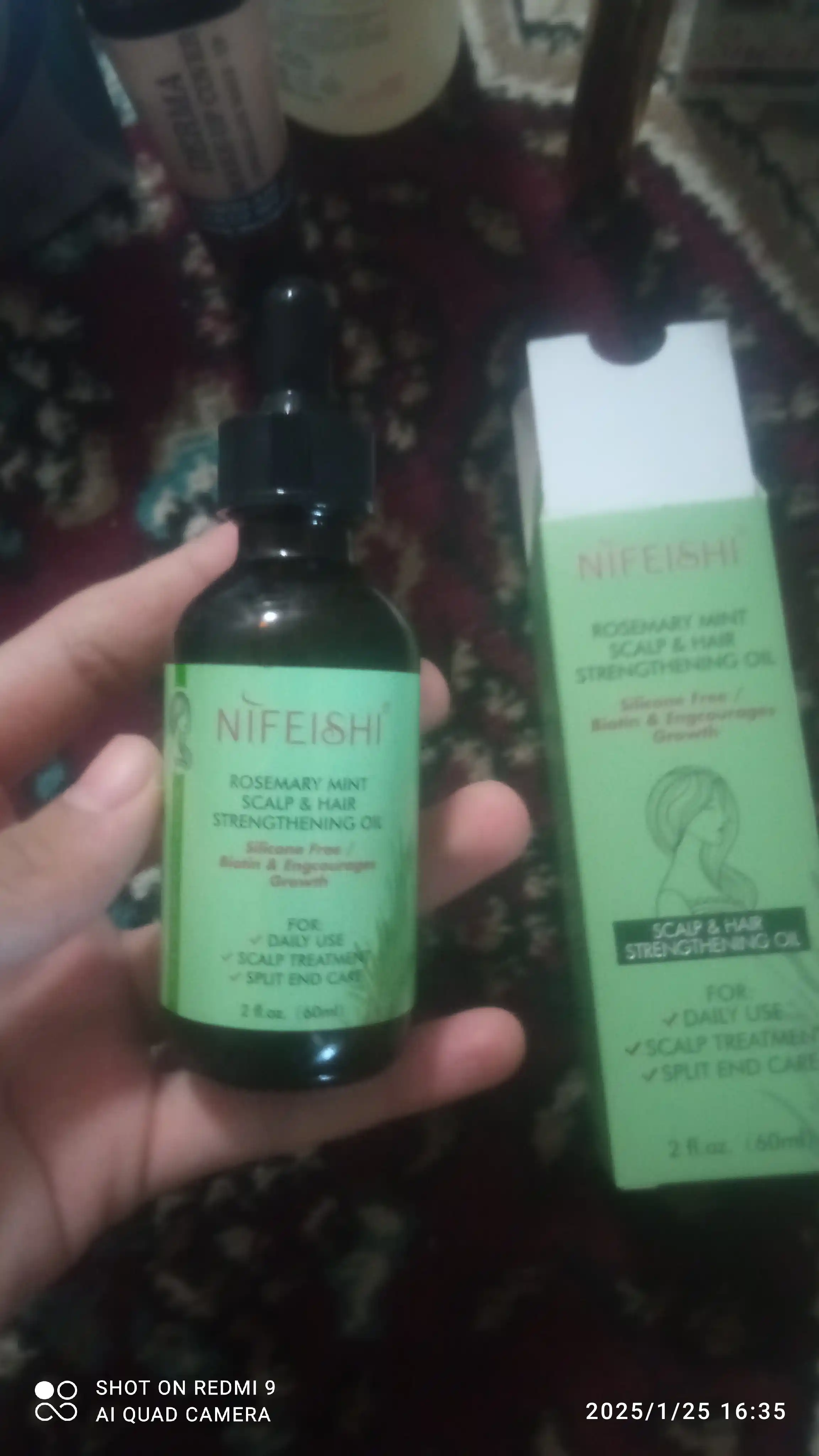 NIFEISHI, Soch uchun rozmarin yog'i Organik, soch o'sishi uchun, 30,60,120ml, 3 turdagi
