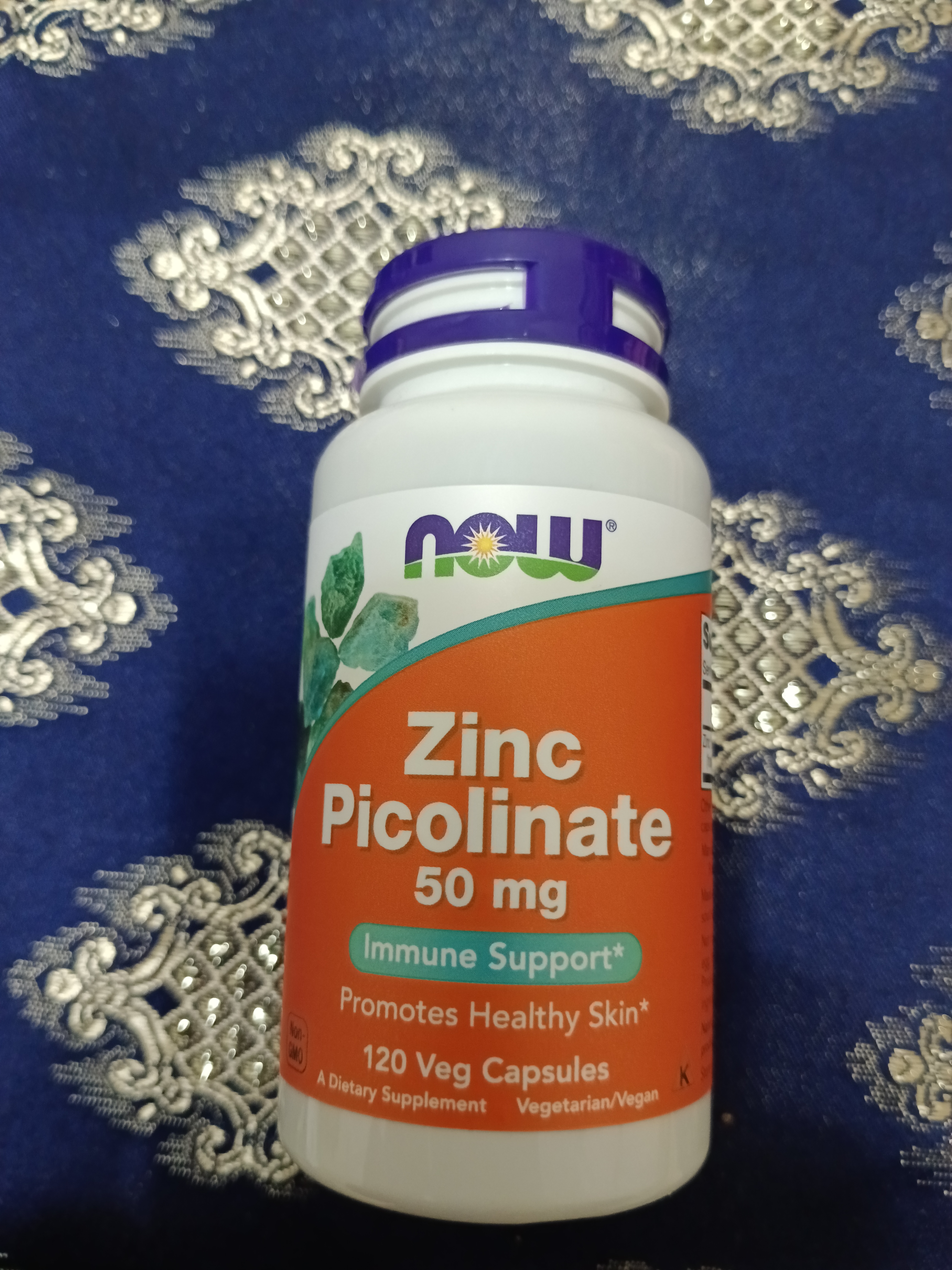 Цинк пиколинат NOW Foods, 50 мг, 120 капсул, Халяль