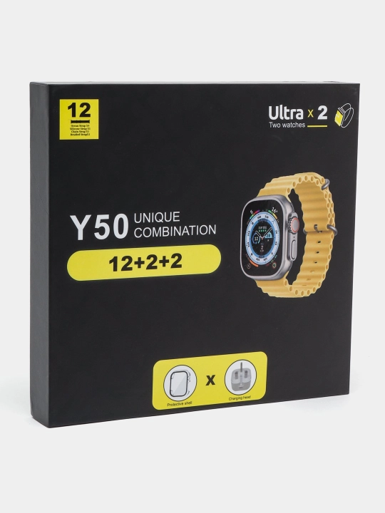 Smart Watch 12 + 2 + 2 birgalikda, Y50, Ultra, Y50, iPhone va Android uchun