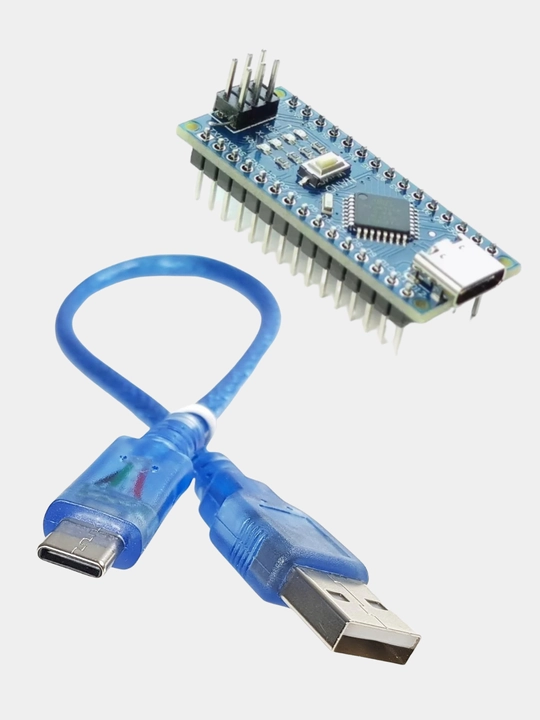 С кабелем Контроллер плата Arduino Nano CH340G Type-C ATmega328, 16 МГц