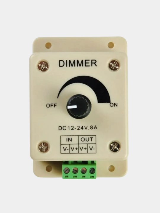 Dimmer CDM08AESB 8A 96W 12V vintli klemmalar bilan, LED DC 12-24V