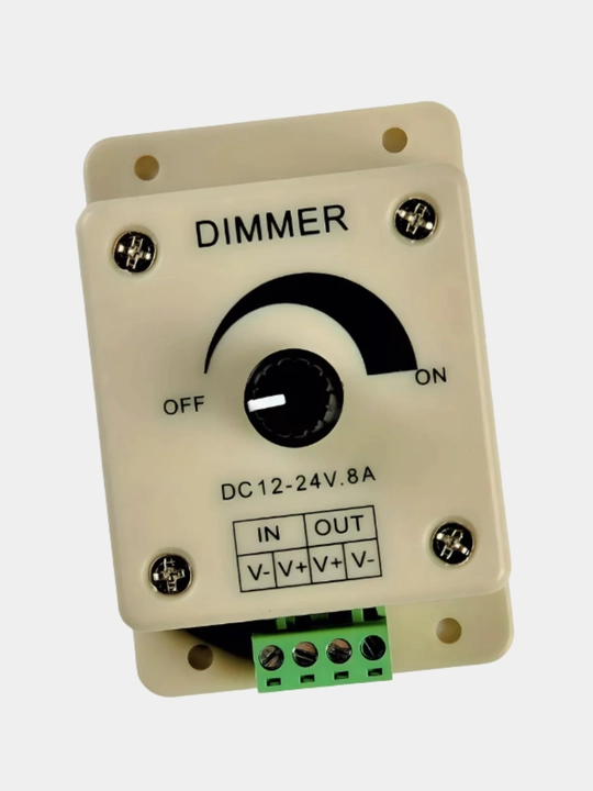 Dimmer CDM08AESB 8A 96W 12V vintli klemmalar bilan, LED DC 12-24V