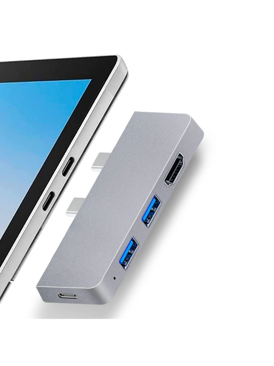 Многофункциональный хаб для Surface Pro 8/9/10: HDMI, 2 USB-A, Type-C, чтение SD/TF карт - 
