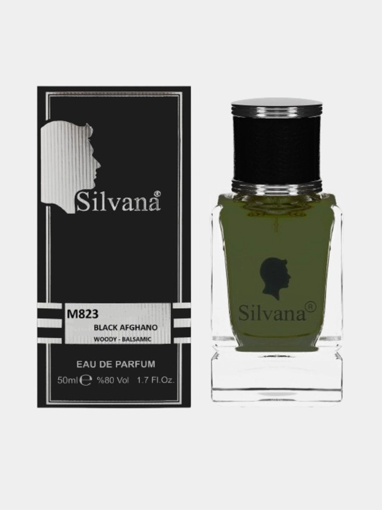 Parfyumlangan suv Silvana Black Afgano M-823 erkaklar uchun, 50 ml - 