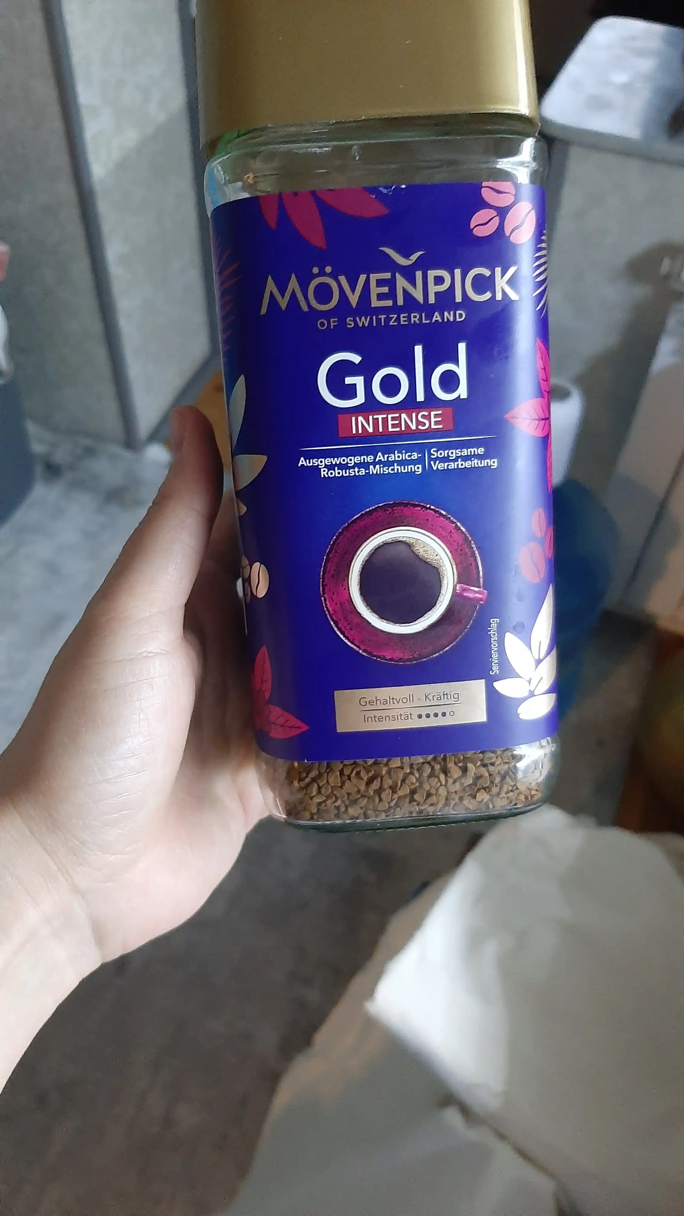 Кофе растворимый Movenpick GOLD Intense, произведено в Германии